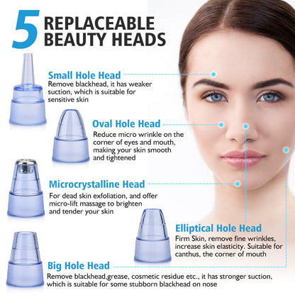 5 REPLACEABLE BEAUTY HEADS Small Hole