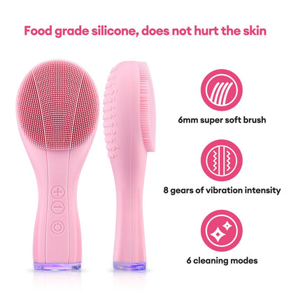 food grade silicone, does not hurt the skin 6mm super soft brush