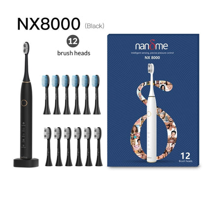 Nandme NX8000 Smart Sonic Electric Toothbrush IPX7 À Prova D' Água Micro Vibração Clareador De Limpeza Profunda Sem Machucar Os Dentes