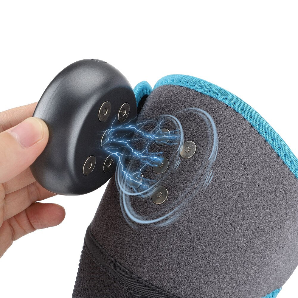 Electric Heating Knee Massager 3 Gears Vibrator Massage Shoulder Knee Pads for Joint Pain Relief Physiotherapy Calf Massager