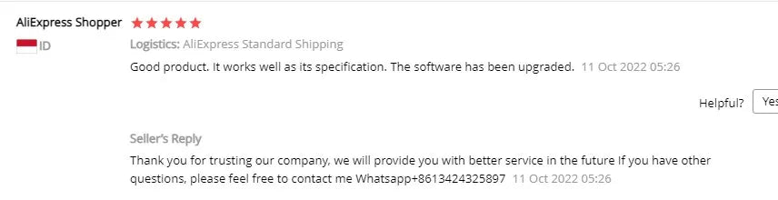 Purchase confirmation with updates up to October 2022; contact seller on WhatsApp for questions or concerns.