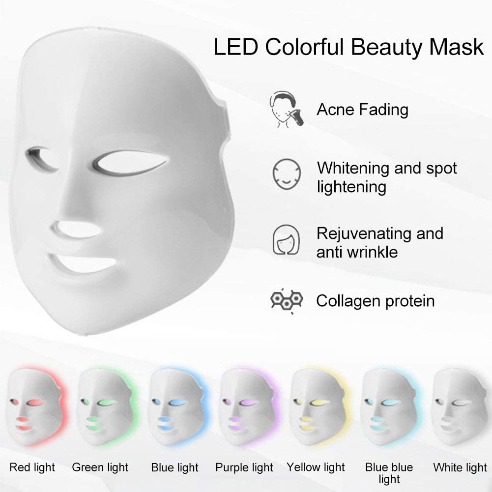 LED Colorful Beauty Mask Acne Fading Whitening