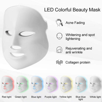 LED Colorful Beauty Mask Acne Fading Whitening