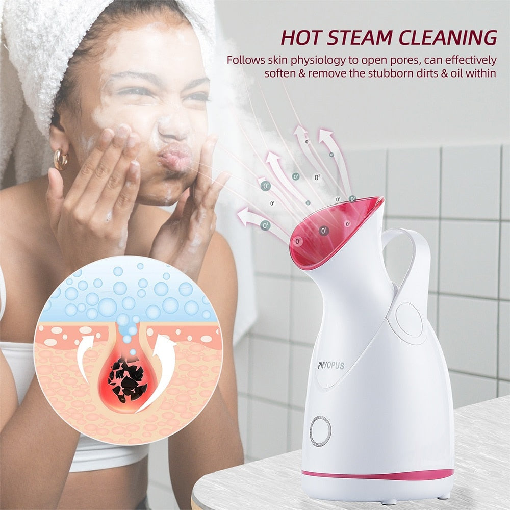 HOT STEAM CLEANING aims to open pores, remove dirt