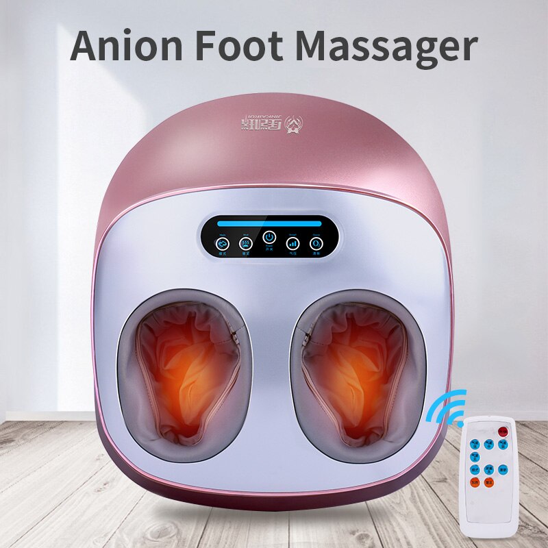 Jinkairui EU Plug Electric Antistress Foot Massager Vibrator Massage Machine Infrared Heating Therapy Health Care Device