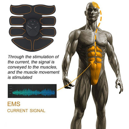 EMS Wireless Muscle Stimulator ABS Abdominal Muscle Trainer Toner Body Fitness Hip Trainer Shaping Patch Sliming Trainer Unisex