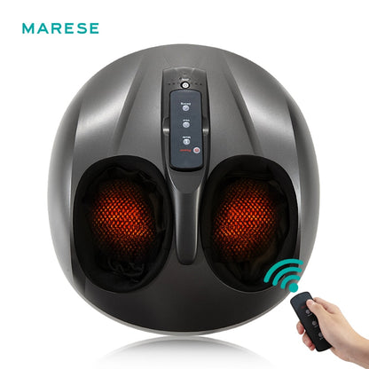 MARESE Massageador elétrico para os pés com vibração profunda, aquecimento, amassamento, compressão, ar, máquina de massagem, presente saudável, preto