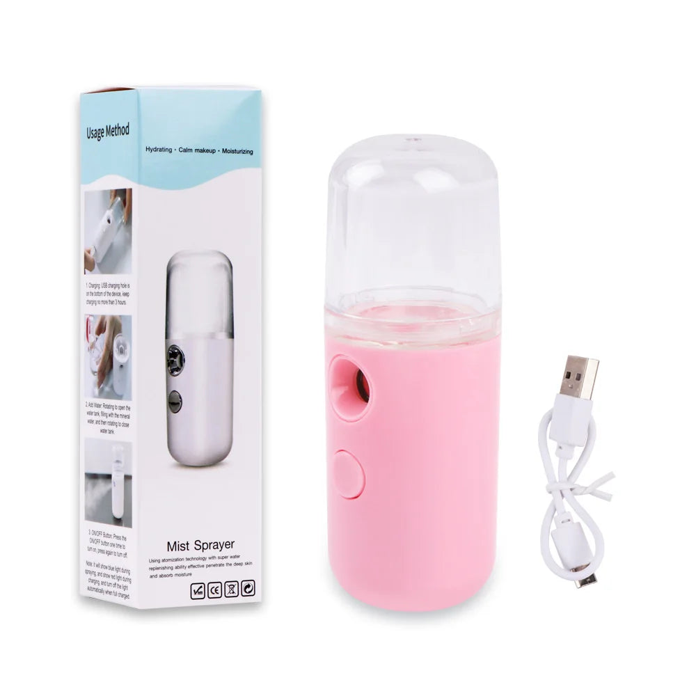 Hydrate and moisturize skin with gentle mist steamer, perfect for all skin types.