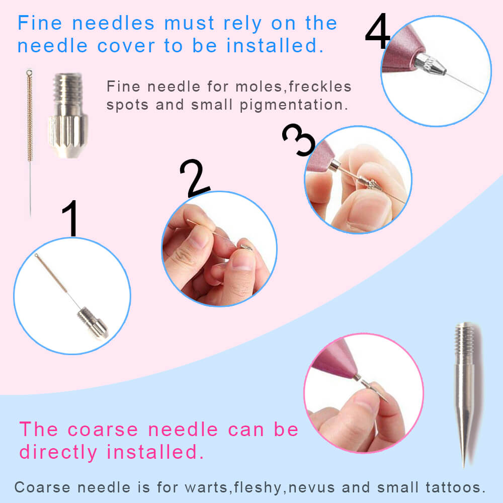 Universal Accessories Mole Laser Plasma Removal Pen Replaceable Fine Thin Needles Cover Corase Thick Neddle Skin Spot Dedicated