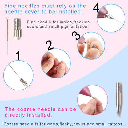 Universal Accessories Mole Laser Plasma Removal Pen Replaceable Fine Thin Needles Cover Corase Thick Neddle Skin Spot Dedicated