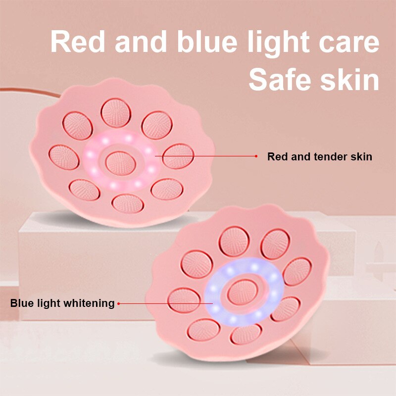 Red and blue light care Safe skin Red and tender skin Blue light 