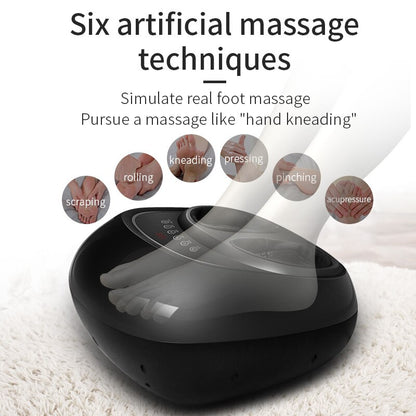 Jinkairui elétrica máquina de massagem nos pés shiatsu massagem profunda compressão de ar para cuidados de saúde terapia de aquecimento infravermelho anti-stress