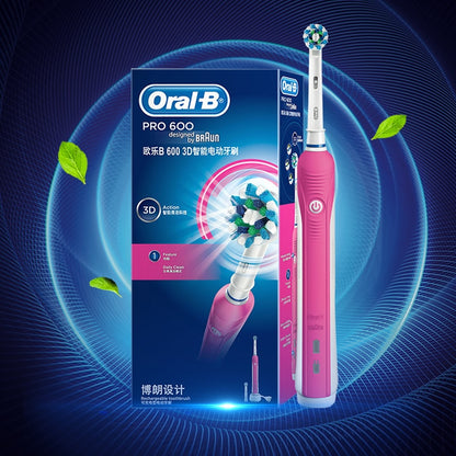 Oral B Electric Toothbrush Pro 600 Toothbrush Inductive Charge Brush Rotation Clean Teeth Brush with Replaceament Brush Head