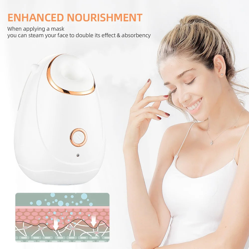 Steam facial surface for better mask absorption and nourishment.