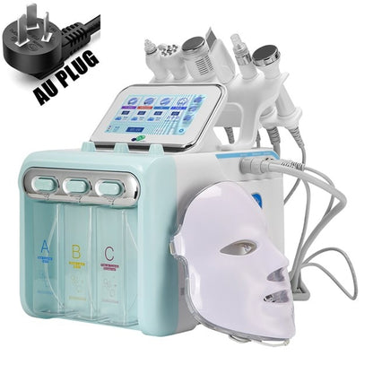 2021 New 7 in 1 Hydrogen Oxygen Small Bubble RF Beauty Machine Face Lifting Dermabrasion Device Skin Scrubber Facial Spa