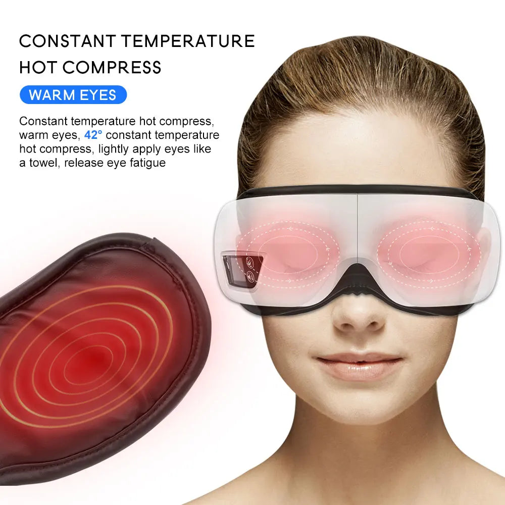 Constant temperature hot compress provides soothing warmth for tired eyes, releasing fatigue and stress.