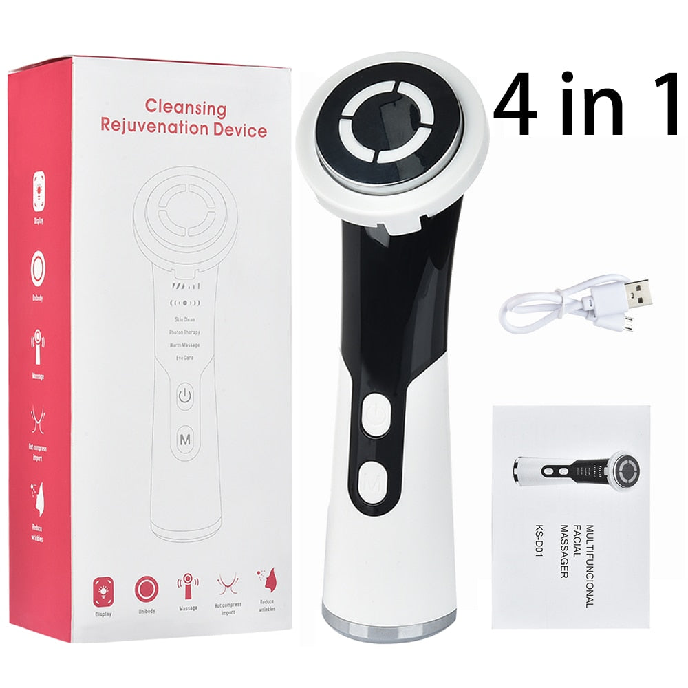 7 in 1 Facial Massager Mesotherapy Radiofrequency For Face Apparatus Radio Frequency EMS Skin Tightening Lifting Device LED Care