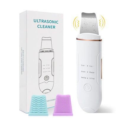 Ultrasonic Skin Scrubber Electric Facial Peeling Spatula Radio Frequency EMS Blackhead Remover Pore Cleaner Face Lifting