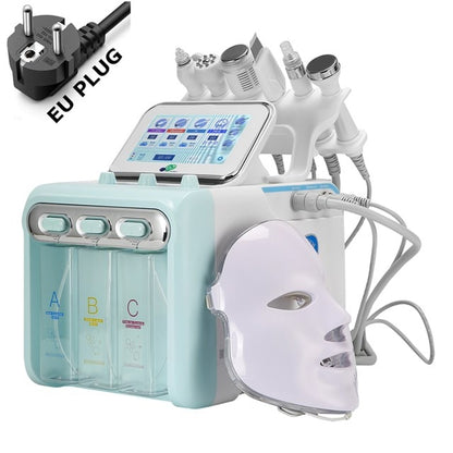 2021 New 7 in 1 Hydrogen Oxygen Small Bubble RF Beauty Machine Face Lifting Dermabrasion Device Skin Scrubber Facial Spa