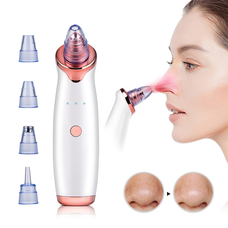 Blackhead Remover Diamond Dermabrasion Nose Vacuum Pore Cleanser Acne Pimple Suction Extractor USB Rechargeable Skin Care Tool