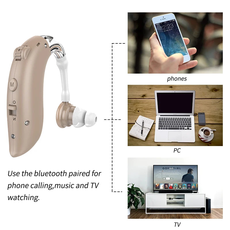 Wireless connectivity for hands-free calls, music, and TV streaming via Bluetooth pairing.