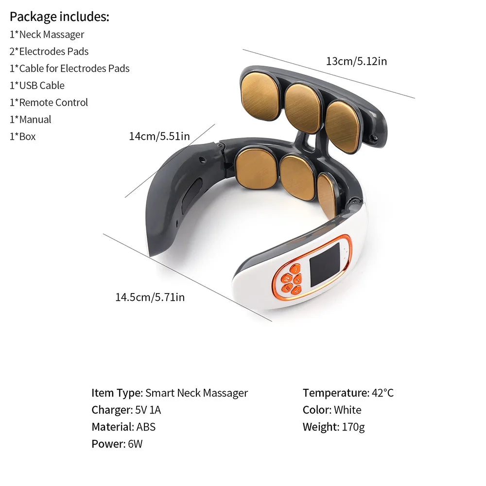 Relieve neck and spine pain with this electric massager's 15 levels of heat, compression, and kneading therapy.