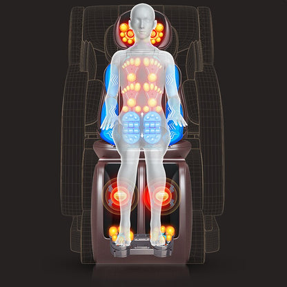 Electric Full Body Massage Chair Neck Back Waist Massage Cushion Heat &amp; Vibrate Massage Pad As a Gift For Wife Parents 220V