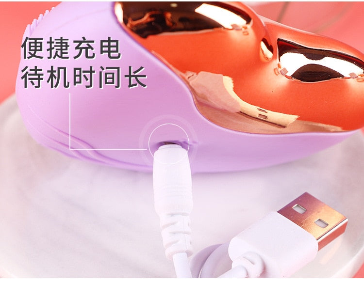 USB Charging Love Ultrasonic Electric Face Washer Silicone Pore Cleaner Suitable for Facial Makeup Remover Cleansing and Massage