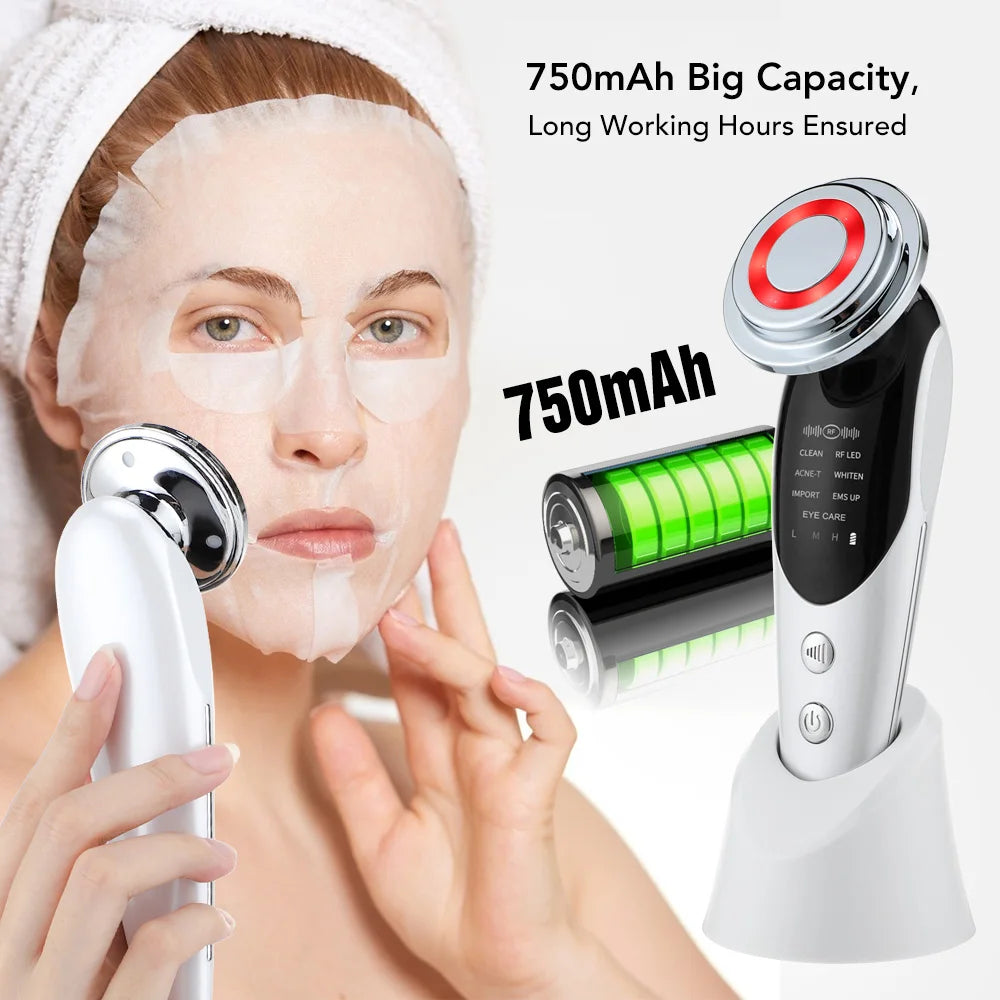 Extended working hours with long-lasting battery life for facial massager.