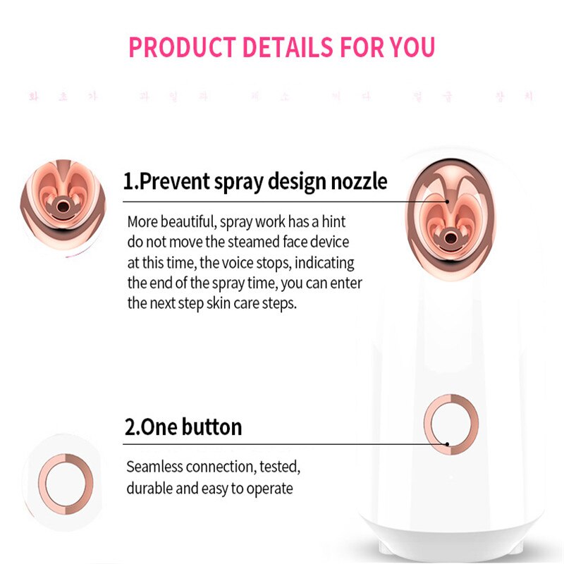 Steaming Face Hot Steamer Facial hydration Humidifier Skin moisturizing Water Replenishing Instrument Nano Mist Spray Facial