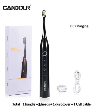 CANDOUR CD-5166 sonic toothbrush Adult automatic electric toothbrush Rechargeable With 8 heads replacement IPX8  Tooth Brush