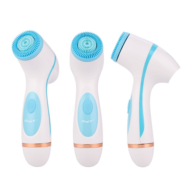 CkeyiN 3In1 Electric Silicone Facial Cleansing Brush Rechargeable Skin Peeling Blackhead Removal Pore Cleaner Face Care Massager