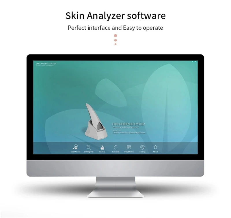 Easy-to-use skin analyzer with intuitive interface and advanced software for accurate facial skin assessments.