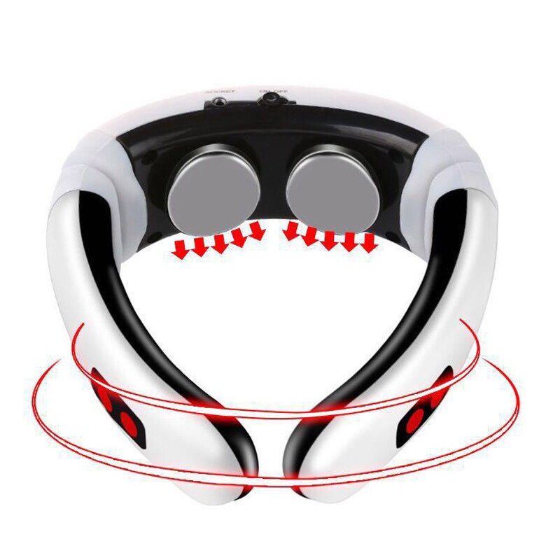 Electric Neck Massager Pulse Back 6 Modes Power Control Far Infrared Heating Pain Relief Tool Health Care Relaxation Machine