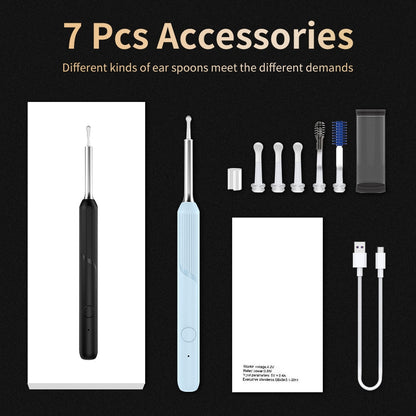 NP20 Smart Ear Cleaner Stick with Endoscope 400W High Precision Wireless Earwax Remover Set Rechargeable Otoscope Cleaning Tools