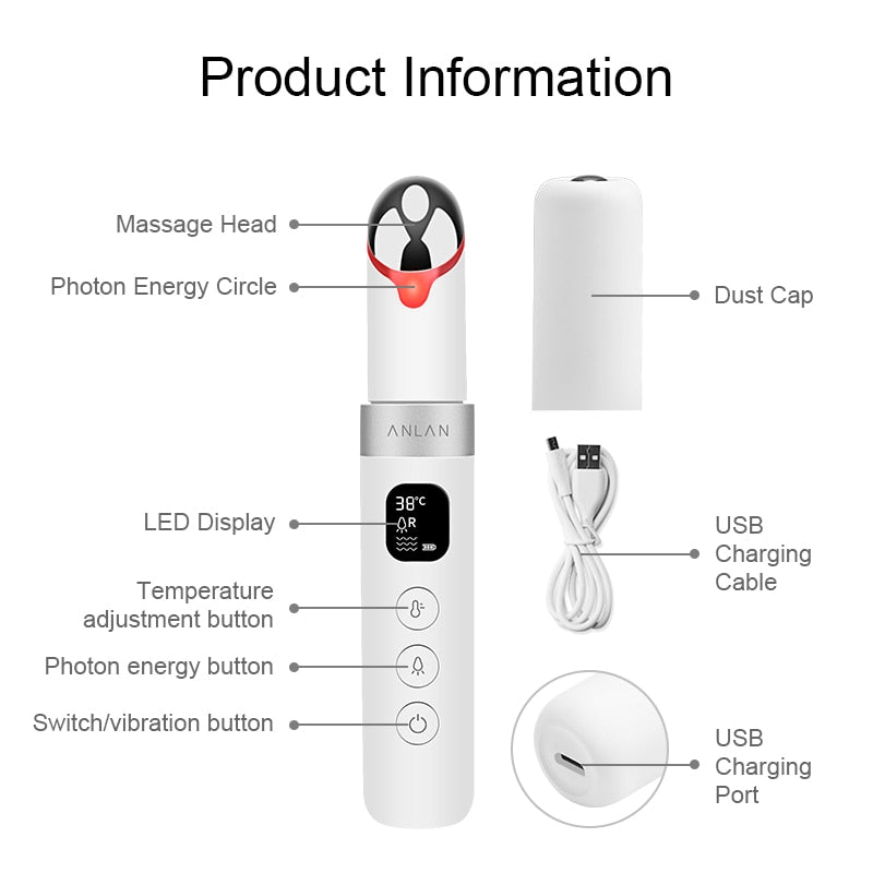 ANLAN 38€ LED Display QR USB Charging Temperature Cable