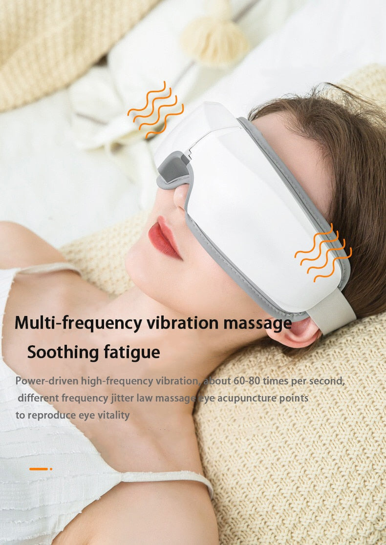 Augenmassagegerät 4D Smart Airbag Vibration Augenpflegeinstrument Heißkompresse Bluetooth Augenmassagebrille Müdigkeit Beutel & Falten