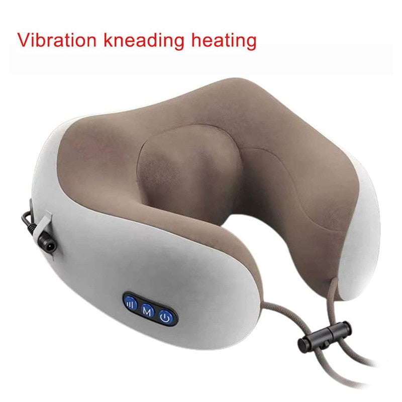 Oreiller de massage multifonctionnel en forme de U masseur de cou électrique masseur cervical d'épaule Portable voyage maison voiture se détendre