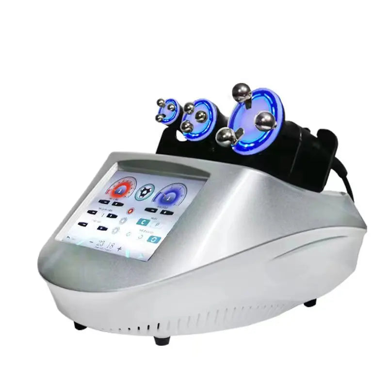 Rotating beauty machine with 3 functions: slimming, face lifting, and massage.