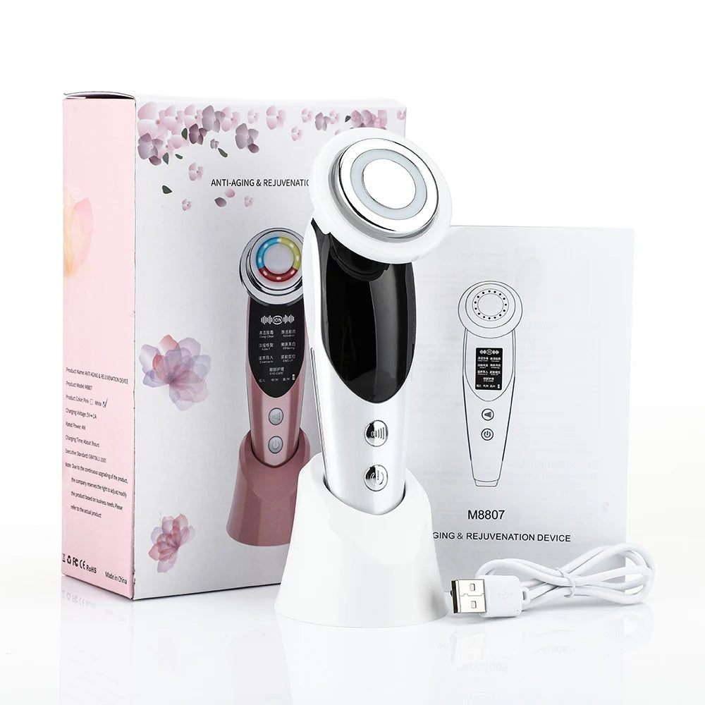 Rejuvenate skin with Whootb facial massager, combining 7 technologies for tight, lifted skin and reduced wrinkles.