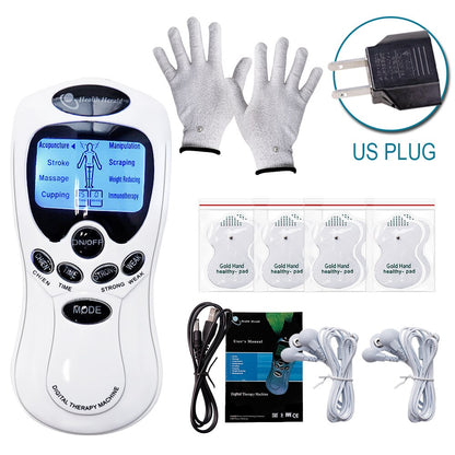 Pulse Tens Acupuncture Electric Body Massage 8 Models Digital Therapy Machine 4Pads Electrical Muscle Stimulator Full Body Relax