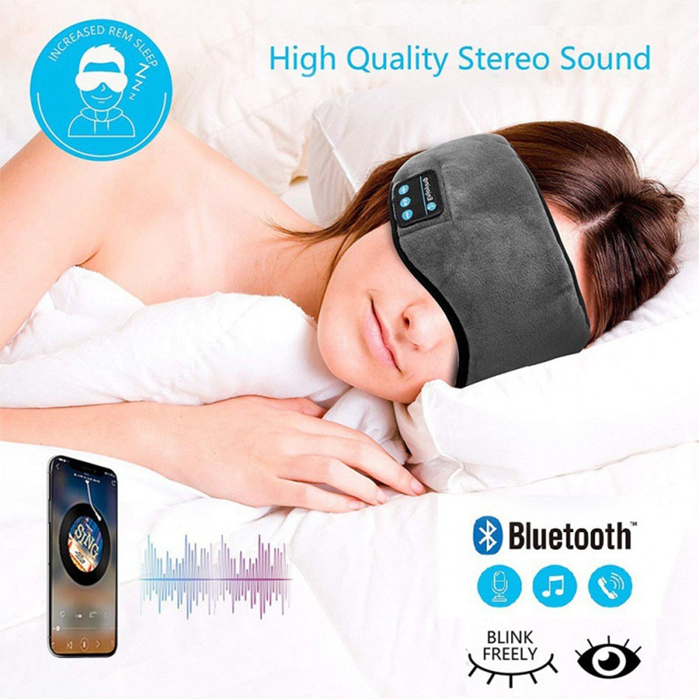 Wireless Bluetooth Eye Mask Headset Sleep Stereo Headset Subwoofer Blindfold Bluetooth 5.0 Head-mounted Sleeping Eye Cover