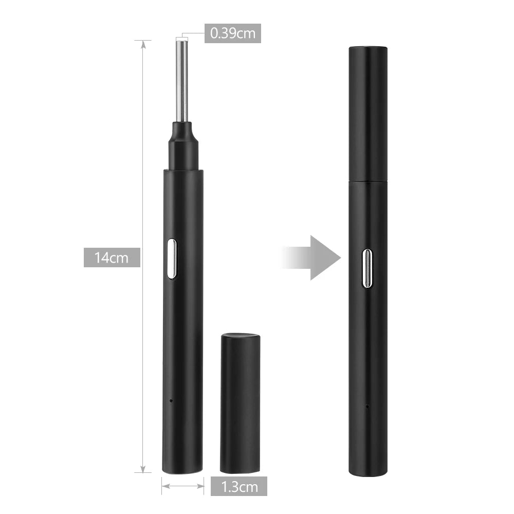 Wireless otoscope camera for oral inspection and ear wax removal.