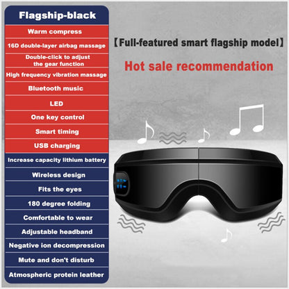 Hot Compress Eye Care Instruments Wireless Music Relieve Fatigue 16D Smart Vibration Airbag Glasses Electric Eye Massager