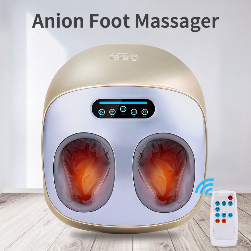 Jinkairui EU Plug Electric Antistress Foot Massager Vibrator Massage Machine Infrared Heating Therapy Health Care Device