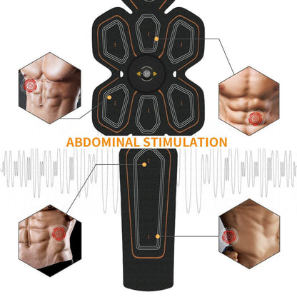 EMS ABS Trainer Abdominal Electro Stimulator Electrostimulation USB Charged Fitness Home Workout Gym Muscle Toning Belts massage