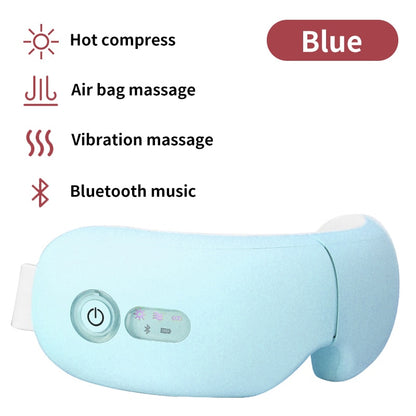 Recarregável Smart Eye Massager Massageador Facial Bluetooth Música Dobrável Pressão de Ar Aquecimento Massagem Relaxamento