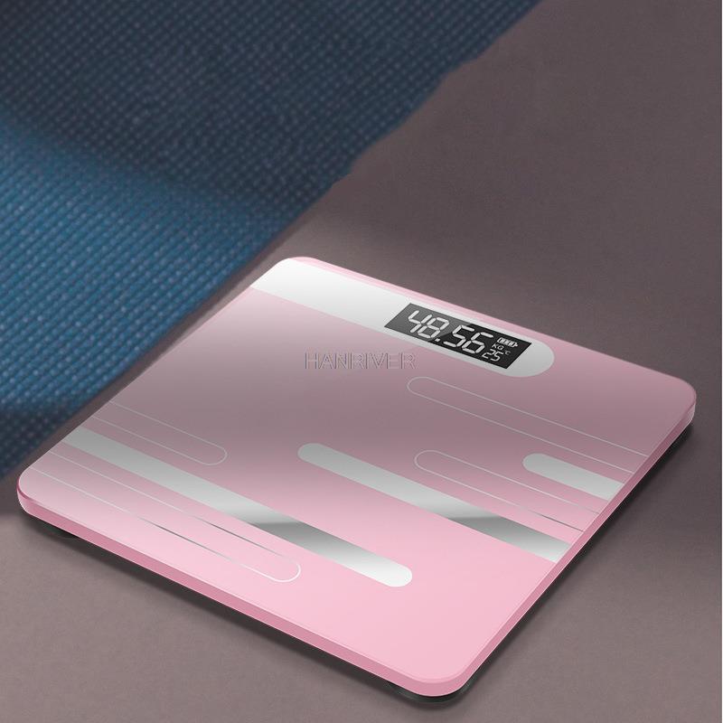 LCD Display Body Weighing Digital Health Weight Scale Bathroom Floor Electronic Body Floor Scales Glass Smart Scales Battery