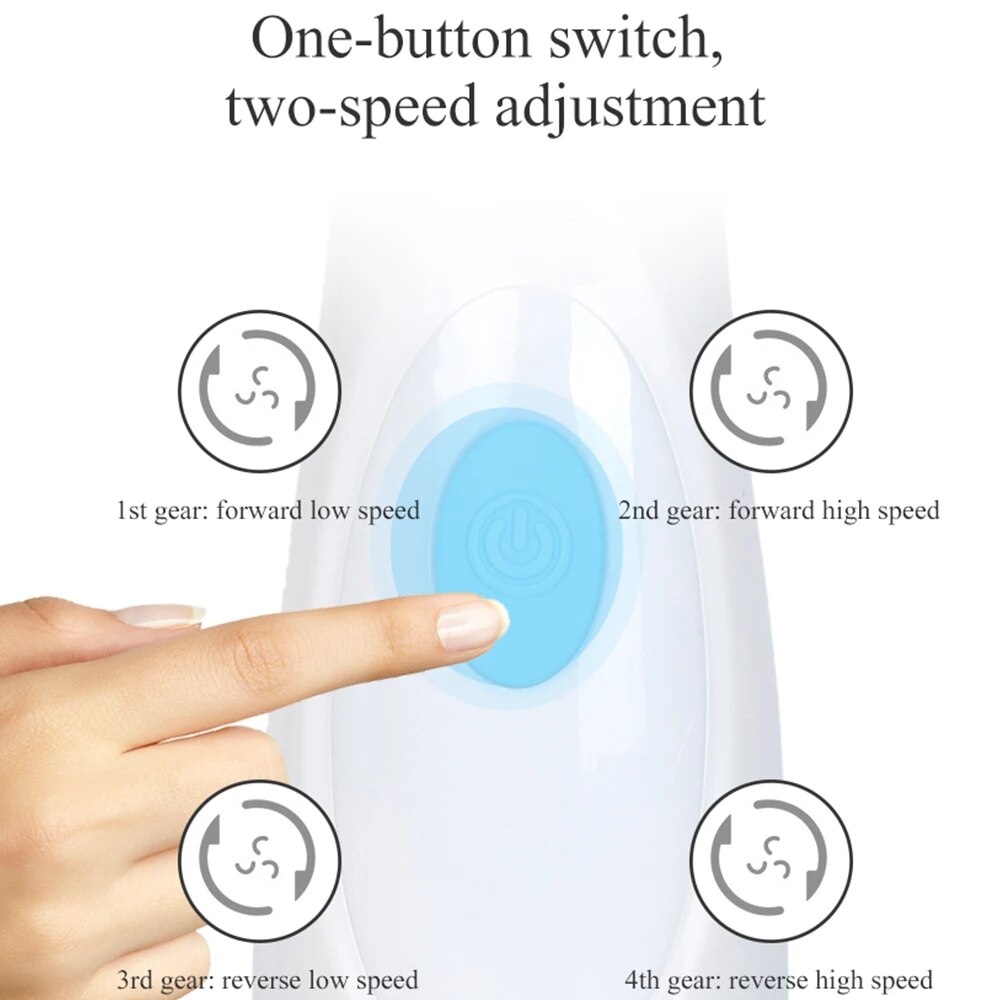 one-button switch; two-speed adjustment Ist gear: forward