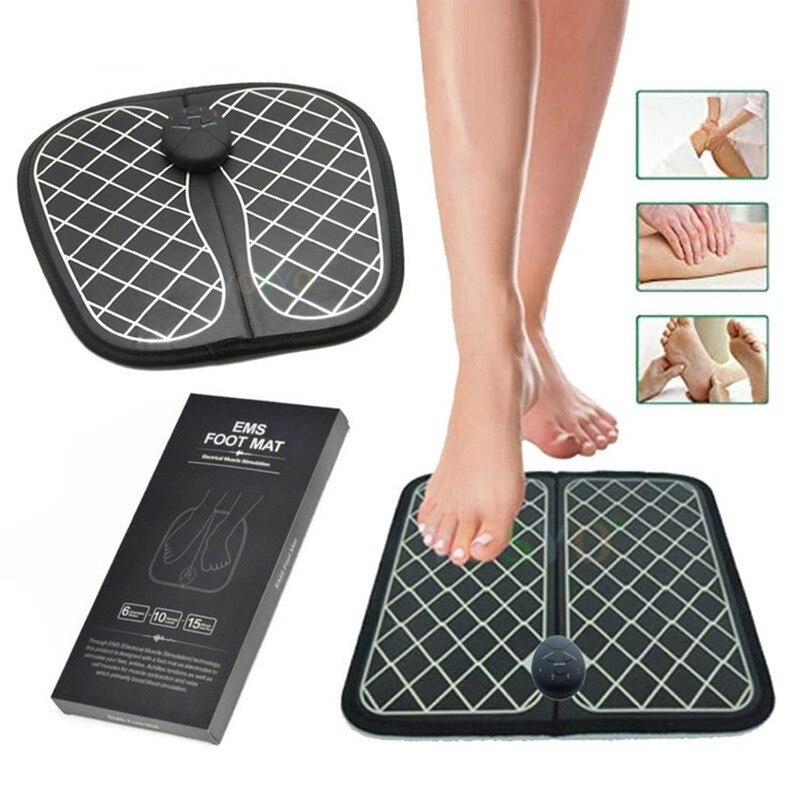 NOVO ABS Fisioterapia Elétrica EMS Massageador de Pés Revitalizante Pedicure Tens Vibrador de Pés Sem Fio Estimulador Muscular Unissex